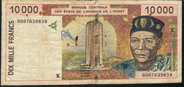 W.A.S. P714Ki 10000 Or 10.000 FRANCS (20)00 Signature 30  FINE - États D'Afrique De L'Ouest