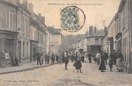 CPA 02 BRAISNE RUE DU MARTROY ET FAUBOURG SAINT REMY - Autres & Non Classés