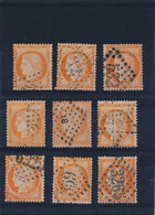 40 C Orange N° 38 X 9 Nuances TB. - 1870 Beleg Van Parijs