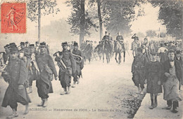 CPA 02 SOISSONS MANOEUVRES DE 1906 LE RETOUR DU 67e - Soissons