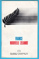 FRANCE V NEW ZEALAND - 1967 Original Vintage Rugby Programme (Colombes) * Programm Programma RRR - Rugby