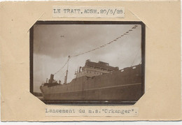 76 - LE TRAIT -  ACSM -20 /5/28 -PHOTO (6,5x9)LANCEMENT DU M.s ."ORKENGER". - Le Trait