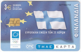 GREECE H-224 Chip OTE - Flag Of Finland - Used - Greece