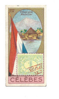 Chromo Indonesia  Celebes Islands Netherlands  Drapeau Timbre Flag Stamp 1930s 2 Scans Rare 60 X 30 Mm Pub: Victoria - Victoria
