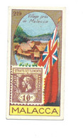 Chromo Malaisie Malaysia Malacca Drapeau Timbre Flag Stamp 1930s 2 Scans Rare 60 X 30 Mm Pub: Victoria - Victoria