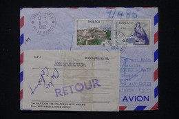 MONACO - Enveloppe Pour L 'Afrique Du Sud En 1962 Et Retour Sur Saint Cloud - L 113024 - Lettres & Documents