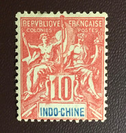 Indochina Indochine 1900 10c Rose Y&T 18 MNH - Unused Stamps