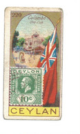 Chromo CEYLAN Sri Lanka  Colombo Drapeau Timbre Flag Stamp 1930s 2 Scans Rare 60 X 30 Mm Pub: Victoria - Victoria