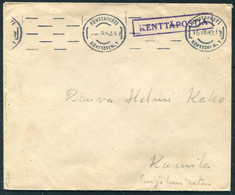 1942 Finland Kenttapostia Fieldpost Feldpost Cover - Militari