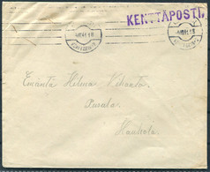 1941 Finland Kenttapostia Fieldpost Feldpost Cover - Militares