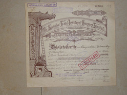 CHINE HONG KONG THE SHANGHAI LAND INVESTMENT CY LTD 1931 ACTION - Altri