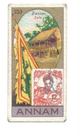 Chromo INDOCHINE ANNAM Bassac Champassak (Laos ?) Drapeau Timbre Flag Stamp 1930s 2 Scans Rare 60 X 30 Mm Pub: Victoria - Victoria