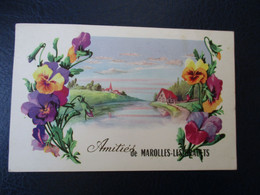 72 MAROLLES LES BRAULTS  FANTAISIE AMITIES FLEURS PENSEES  PAYSAGE - Marolles-les-Braults