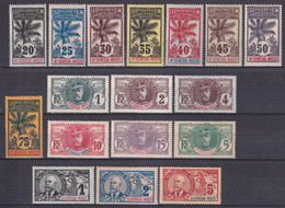 HAUT-SENEGAL - SERIE COMPLETE FAIDHERBE/PALMIERS/BALLAY 1906 - YVERT N°1/17 * MLH ! (5c SANS GOMME) - COTE = 400 EUR. - Ongebruikt