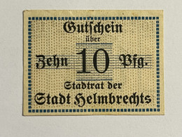 Allemagne Notgel Helmbrechts 10 Pfennig - Collections