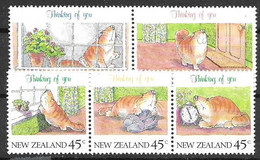 New Zealand Complete Set Mnh ** 1991 7,5 Euros Cat Chat - Nuovi