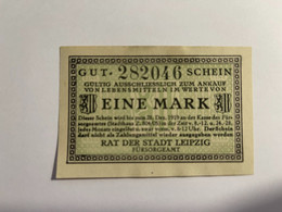 Allemagne Notgel Leipzig 1 Mark - Collections
