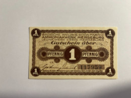Allemagne Notgel Merseburg 1 Pfennig - Collections