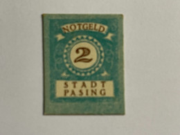 Allemagne Notgel Pasing 2 Pfennig - Collections