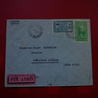 LETTRE MADAGASCAR POUR CHATILLON SUR SEINE POSTE AERIENNE - Luftpost