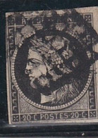 CERES N°  3, Oblitération Grille, ( 220104/ 15.1) - 1849-1850 Cérès