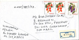 Mozambique Registered Cover Sent To Denmark 27-11-1998 Topic Stamps (from High Commission Of India Maputo) - Mozambique