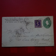 LETTRE ETATS UNIS NEW YORK BROADWAY RAILROAD GAZETTE POUR DUNKERQUE M.LE ROND INGENIEUR - Cartas & Documentos