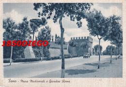 FANO - MURA MEDIOEVALE E GIARDINI ROMA F/GRANDE VIAGGIATA 1940  ANIMAZIONE - Fano