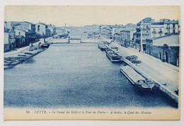 CPA  34.Cette/Sète - Canal Du Midi Et Le Quai Des Moulins - Sete (Cette)