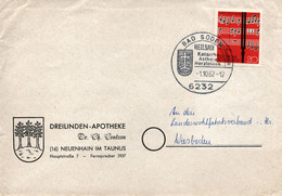 Germany BRD 1962 Cover With Picture Cancellation Bad Soden Spa - Thermalisme