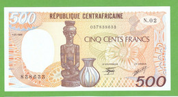 CENTRAL AFRICAN REPUBLIC 500 FRANCS 1986  P-14b  ABOUT UNC - Centraal-Afrikaanse Republiek