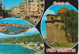 VIBO VALENTIA - VEDUTINE MULTIVUES - AUTO CARS VOITURES FIAT 850 RENAULT 4 VESPA PIAGGIO - V1973 - Vibo Valentia