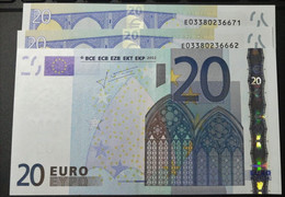 EUROPEAN CENTRAL BANK - SLOVAKIA (E) G012C1 - P.10E – 1 X 20 EURO 2002  UNC,  "Signature Trichet" - 20 Euro