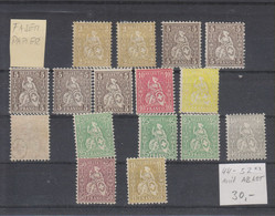 Schweiz GM1, 1881 Steckkarte Mit Diversen Sitzernde Helvetia **, Siehe Scans! - Unused Stamps