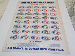 ANCIENNE PUBLICITE COLLECTION D HIVER  AIR FRANCE  1981 - Publicidad