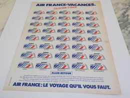 ANCIENNE PUBLICITE COLLECTION D HIVER  AIR FRANCE  1981 - Publicités