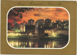 M3763 Torino - Fiume Po E Borgo Medioevale - Panorama Notturno - Notte Nuit Night Nacht Noche / Viaggiata 1972 - Fiume Po