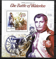 SIERRA LEONE  BF 739   * *   ( Cote 20e )  Napoleon Bataille De Waterloo - Napoleon