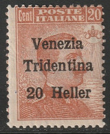 Austria 1918 Sc N63 Italian Occ Trentino Sa 29 Yt 29 MH* - Trentin