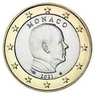 1 Euro MONACO 2021 - NUEVA - NEUF - SIN CIRCULAR - NEW 1€  -- FROM ROLL - Monaco