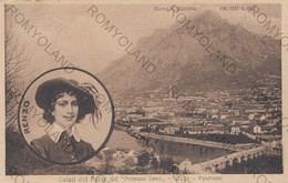 CARTOLINA  LECCO,LOMBARDIA,SALUTI DAL PAESE DEI"PROMESSI SPOSI"-PANORAMA,MONTE S.MARTINO M.1451,VIAGGIATA 1916 - Lecco