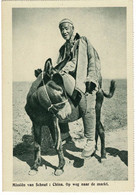 Mongolian Native Donkey Old Missionary Postcard China Chine Missie Van Mission De Scheut CPA Mongolia Mongolie Inner - Autres & Non Classés