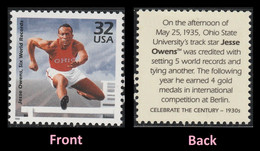 USA 1998 MiNr. 3036 Celebrate The Century 1930s "Jesse" Owens Track-and-field Athletics 1936 Berlin 1v MNH ** 0,80 € - Ete 1936: Berlin