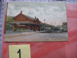 6 PUB Postcards 1909  Train Station Vermont, SWIFT Beef Chicago, 3 Are From Hotel CHAMBERLIN Fortress Monroe Virginia - Otros & Sin Clasificación