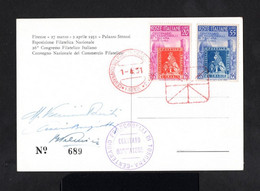 S4922-ITALY-OLD POSTCARD FIRENZE.1951.Centenary Stamp.CARTOLINA POSTAL.TARJETA POSTAL.Carte Postale.POSTKARTE - 1946-60: Marcophilia