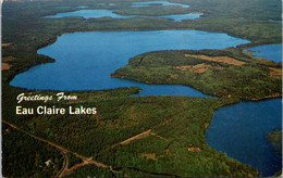 Wisconsin Greetings From Eau Claire Lakes Aerial View Looking Northeast - Eau Claire