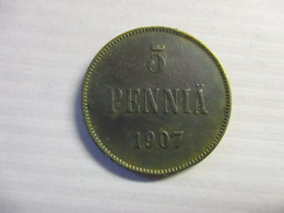 FINLAND 5 PENNIÄ 1907   K1 - Finlandia