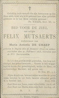Felix Mutsaerts : Itegem 1819 - 1893   ( See Scans ) - Andachtsbilder