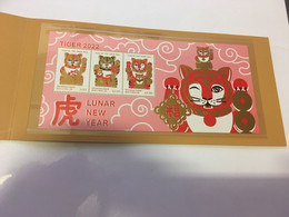 (3 E 17) 2022 Chinese New Year Of Tiger Australia Stamp Mini-sheet In Presentation Folder (issued 6 January 2022) TODAY - Oceania