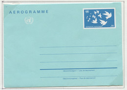 NU Vienne - Vereinte Nationen Aérogramme 1987 Y&T N°AE1987-01 - Michel N°LL1987-01 *** - 11s Colombe Stylisée - Briefe U. Dokumente